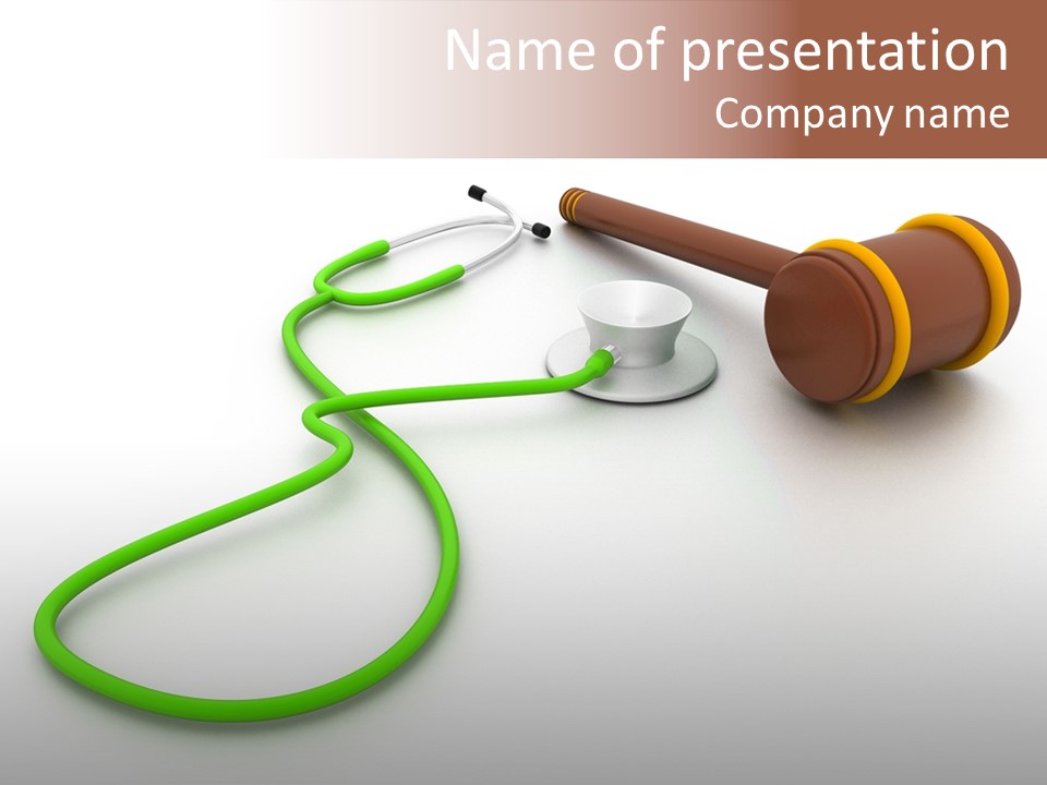 A Stethoscope And A Stethoscope On A Table PowerPoint Template