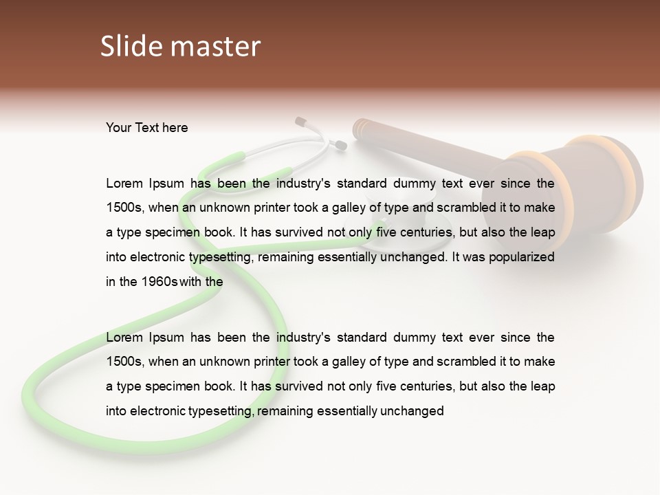 A Stethoscope And A Stethoscope On A Table PowerPoint Template