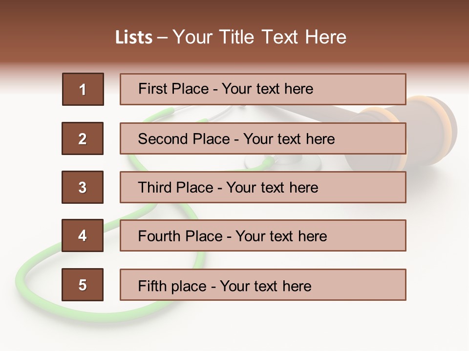 A Stethoscope And A Stethoscope On A Table PowerPoint Template