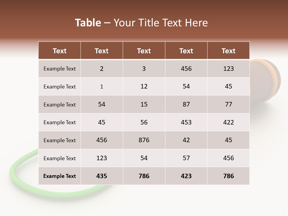 A Stethoscope And A Stethoscope On A Table PowerPoint Template