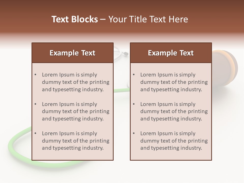 A Stethoscope And A Stethoscope On A Table PowerPoint Template
