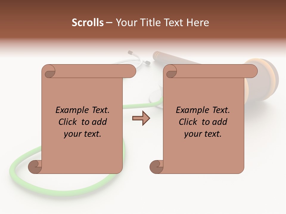 A Stethoscope And A Stethoscope On A Table PowerPoint Template