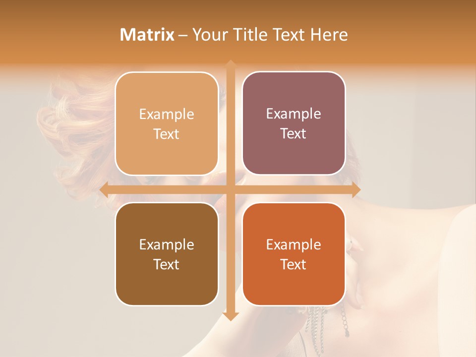 Cosmetics Girl Posing PowerPoint Template