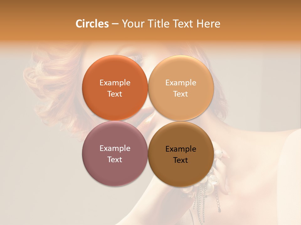 Cosmetics Girl Posing PowerPoint Template