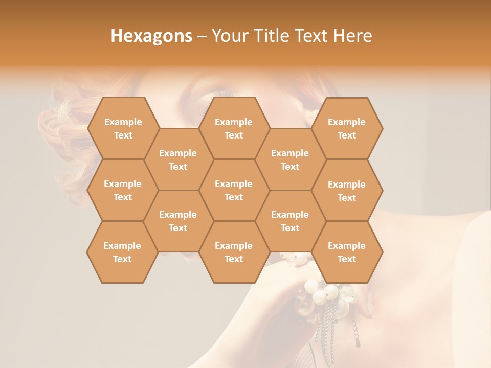 Cosmetics Girl Posing PowerPoint Template