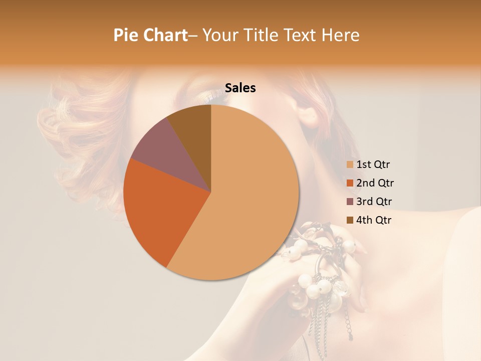 Cosmetics Girl Posing PowerPoint Template