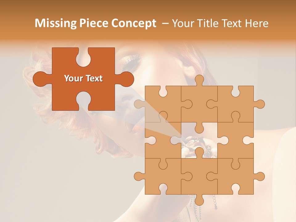 Cosmetics Girl Posing PowerPoint Template