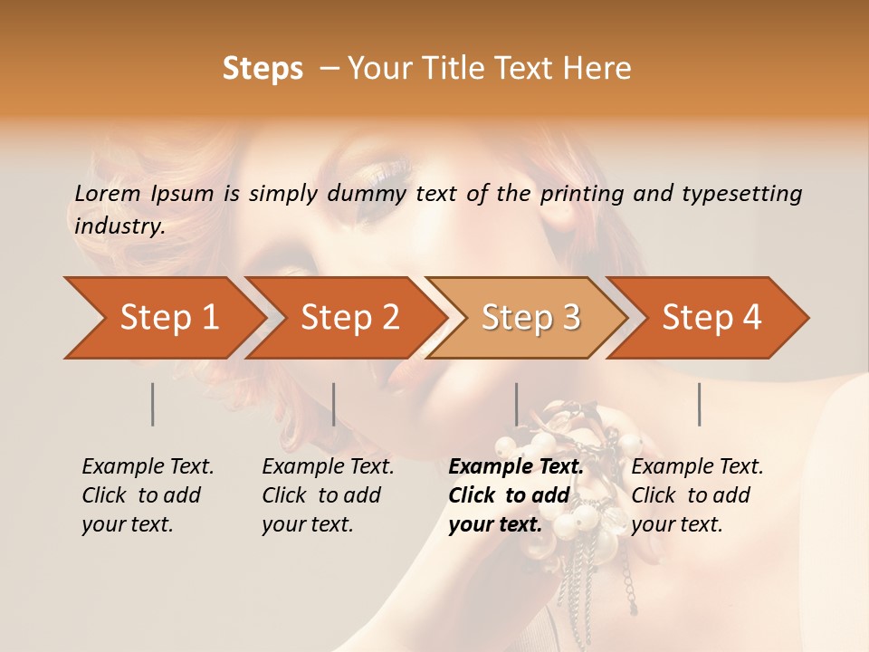 Cosmetics Girl Posing PowerPoint Template