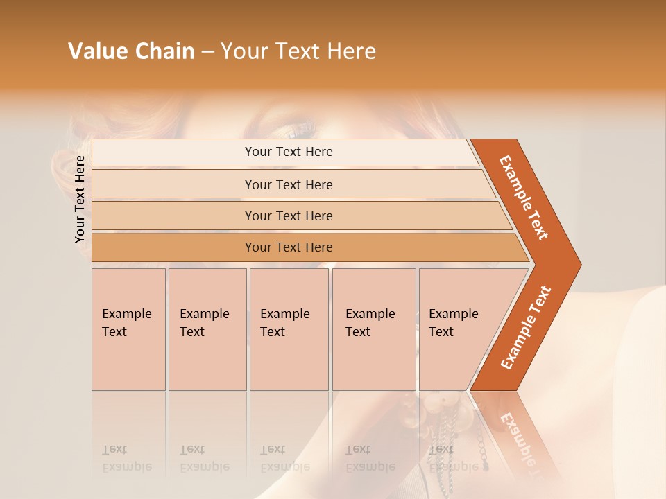 Cosmetics Girl Posing PowerPoint Template