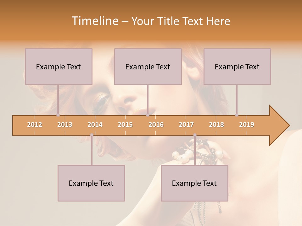 Cosmetics Girl Posing PowerPoint Template