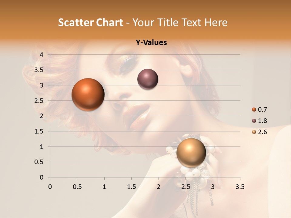 Cosmetics Girl Posing PowerPoint Template