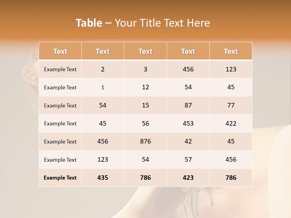 Cosmetics Girl Posing PowerPoint Template