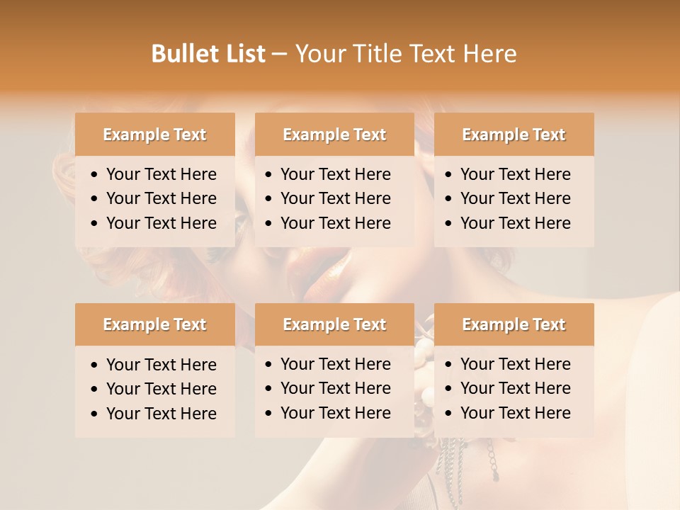 Cosmetics Girl Posing PowerPoint Template