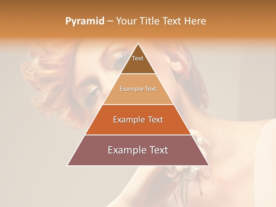 Cosmetics Girl Posing PowerPoint Template