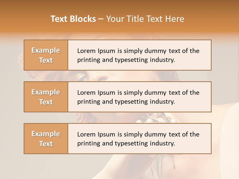 Cosmetics Girl Posing PowerPoint Template