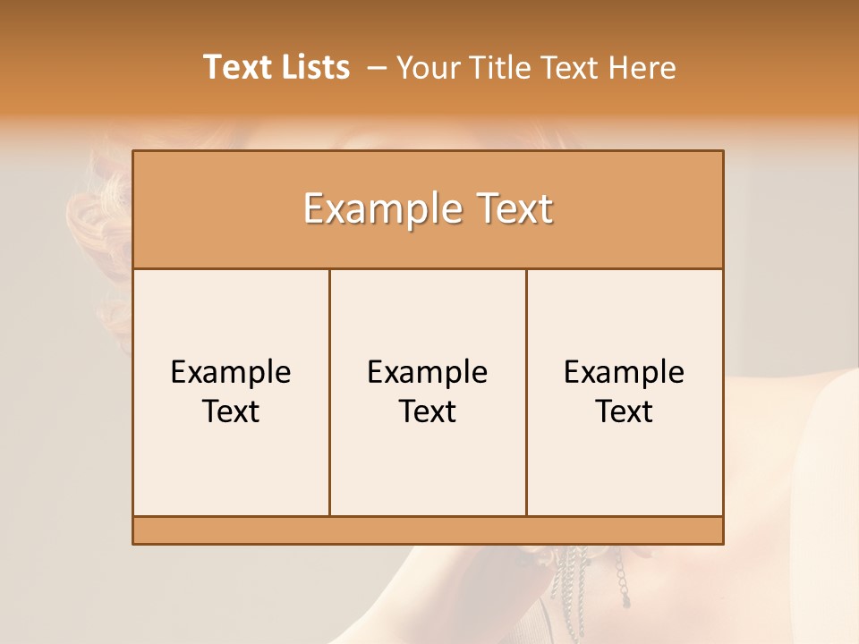 Cosmetics Girl Posing PowerPoint Template