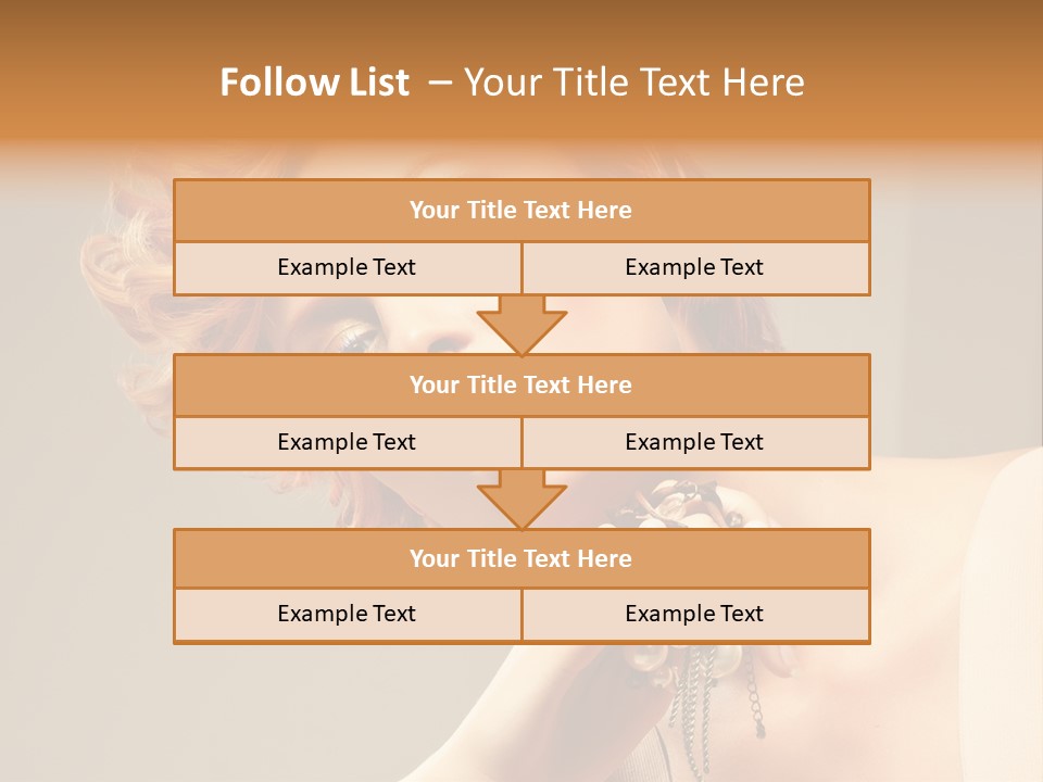 Cosmetics Girl Posing PowerPoint Template