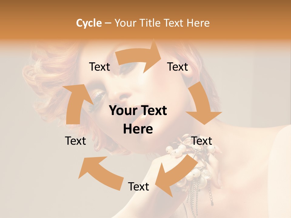 Cosmetics Girl Posing PowerPoint Template