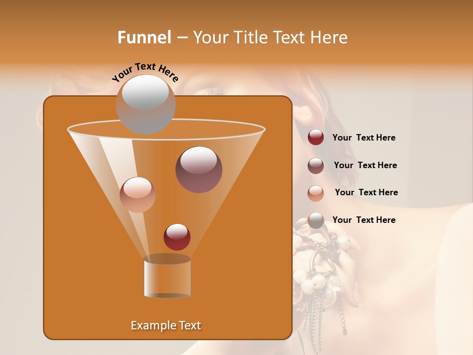 Cosmetics Girl Posing PowerPoint Template