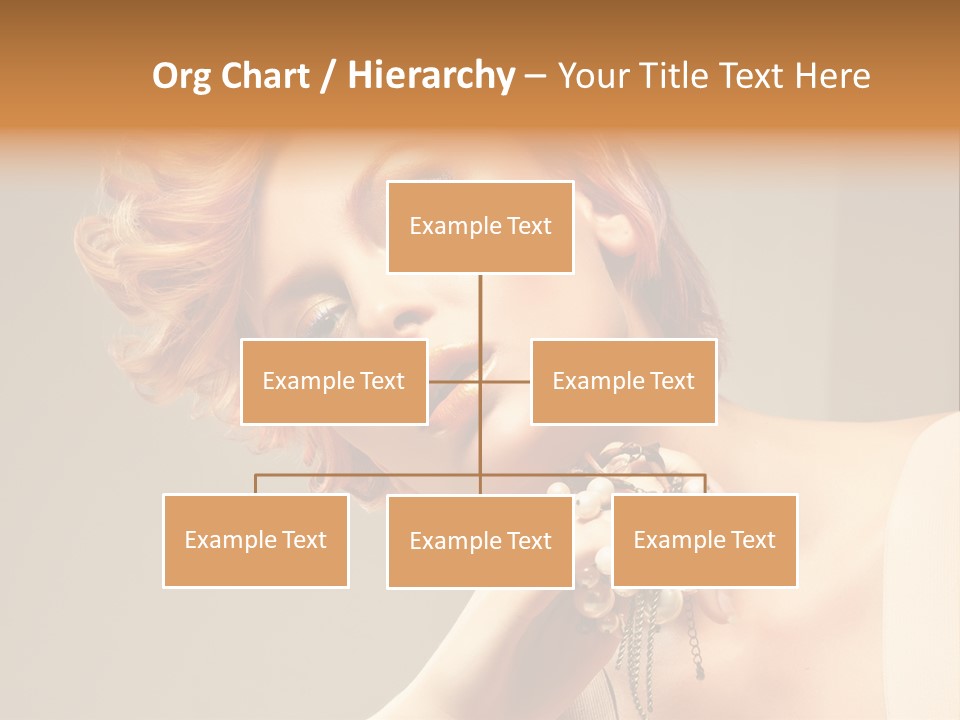 Cosmetics Girl Posing PowerPoint Template