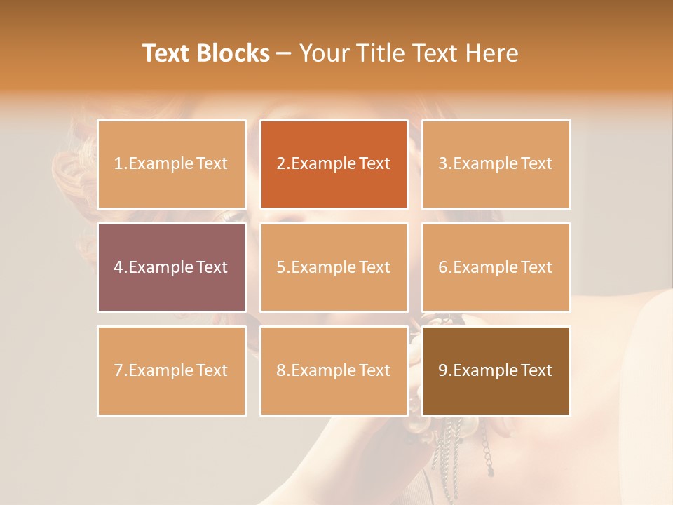 Cosmetics Girl Posing PowerPoint Template