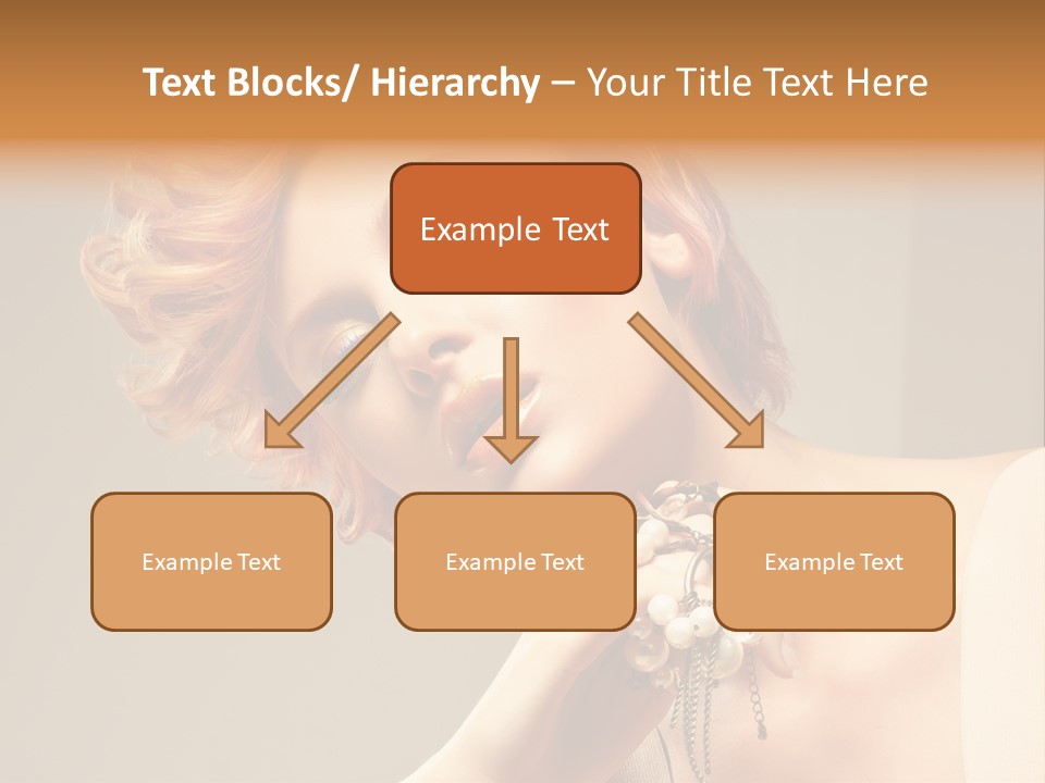 Cosmetics Girl Posing PowerPoint Template