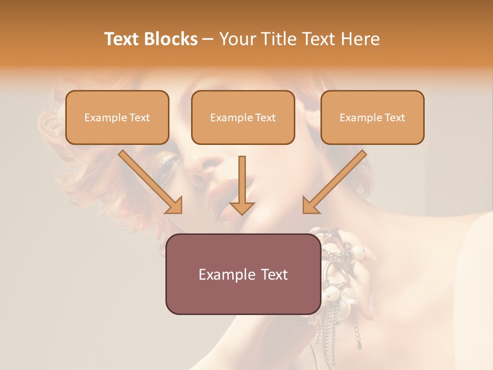 Cosmetics Girl Posing PowerPoint Template