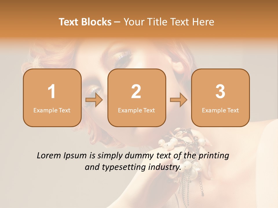 Cosmetics Girl Posing PowerPoint Template