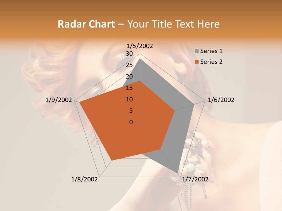 Cosmetics Girl Posing PowerPoint Template