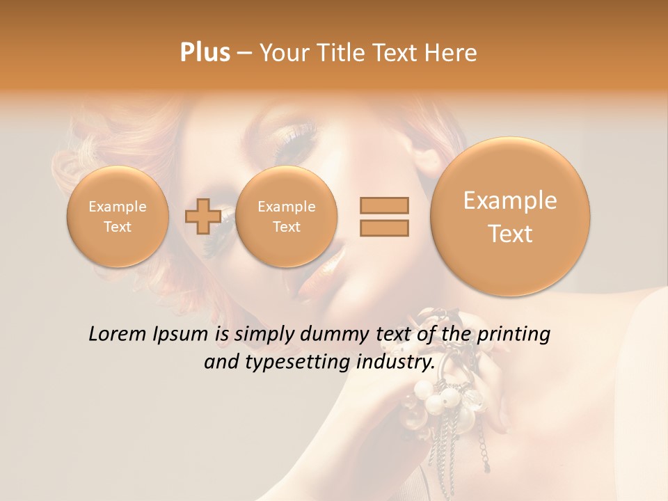 Cosmetics Girl Posing PowerPoint Template