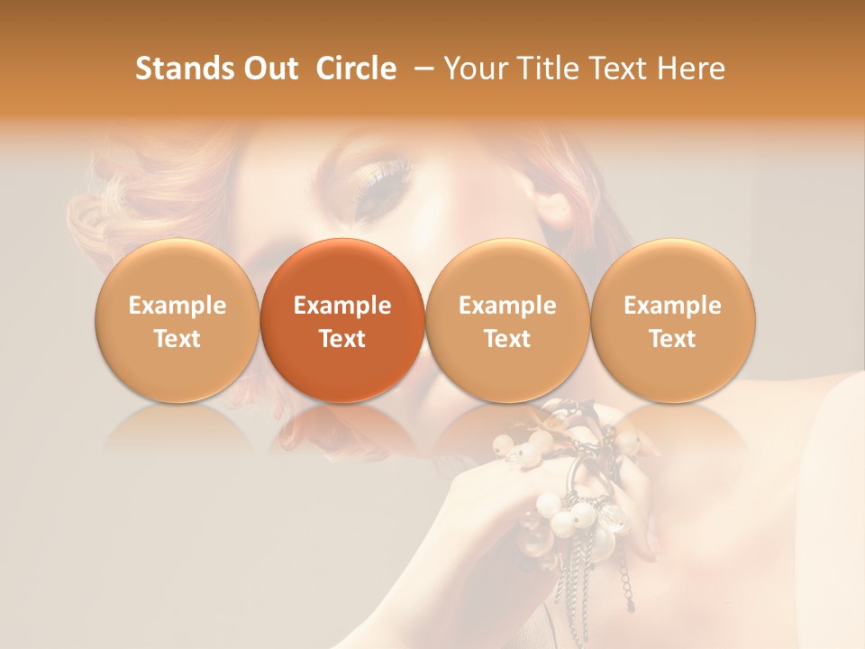 Cosmetics Girl Posing PowerPoint Template