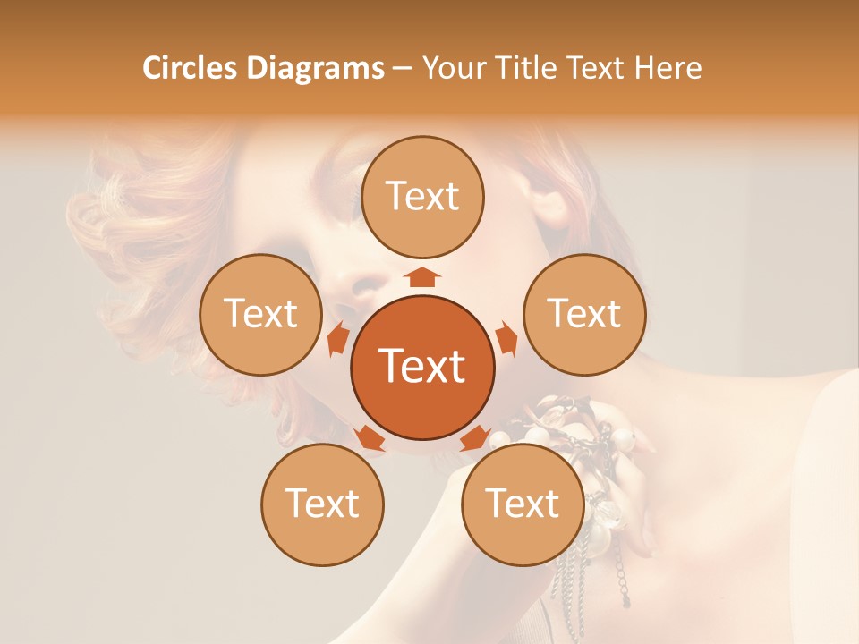 Cosmetics Girl Posing PowerPoint Template