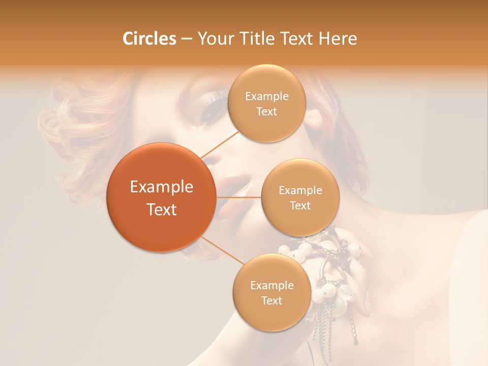 Cosmetics Girl Posing PowerPoint Template