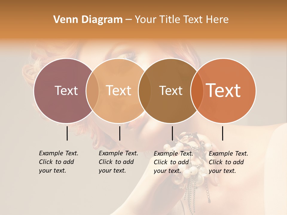 Cosmetics Girl Posing PowerPoint Template