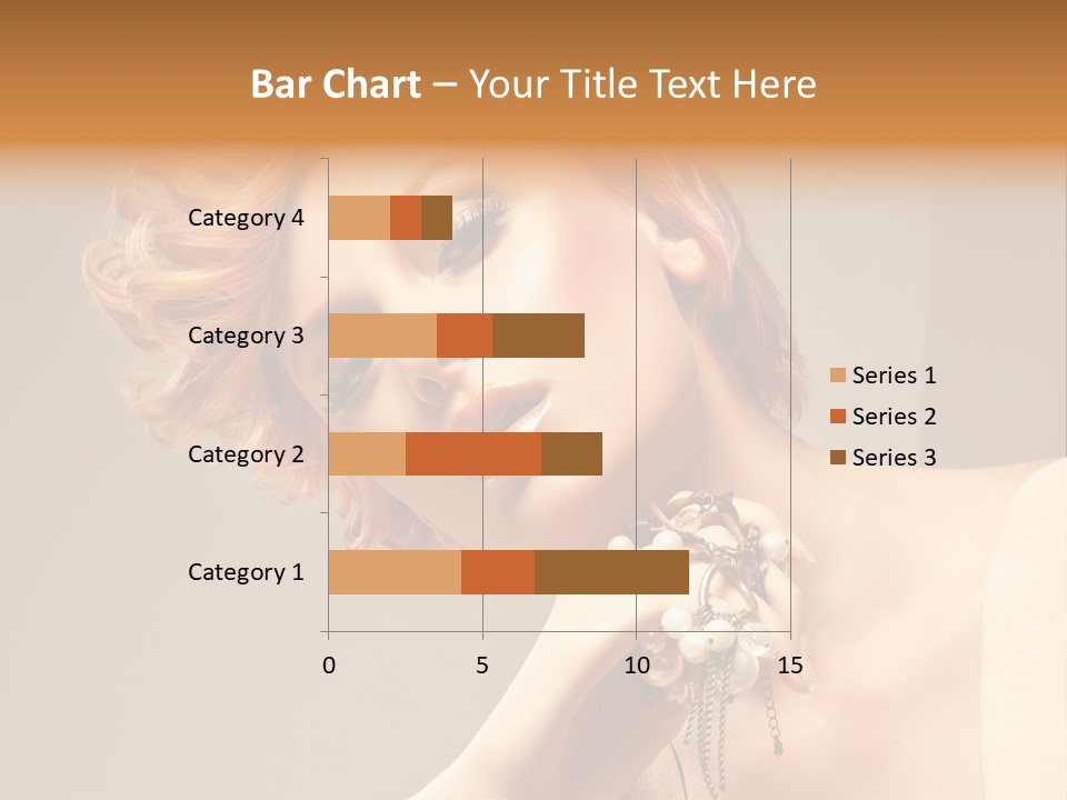 Cosmetics Girl Posing PowerPoint Template