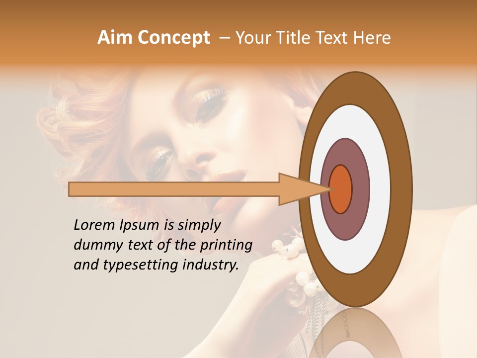Cosmetics Girl Posing PowerPoint Template