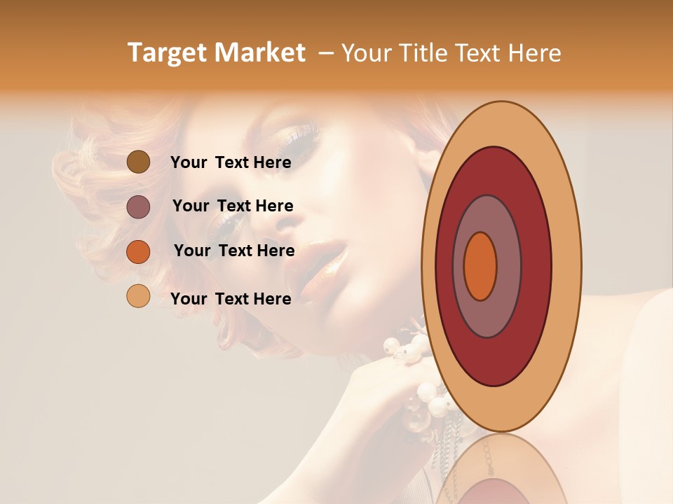 Cosmetics Girl Posing PowerPoint Template