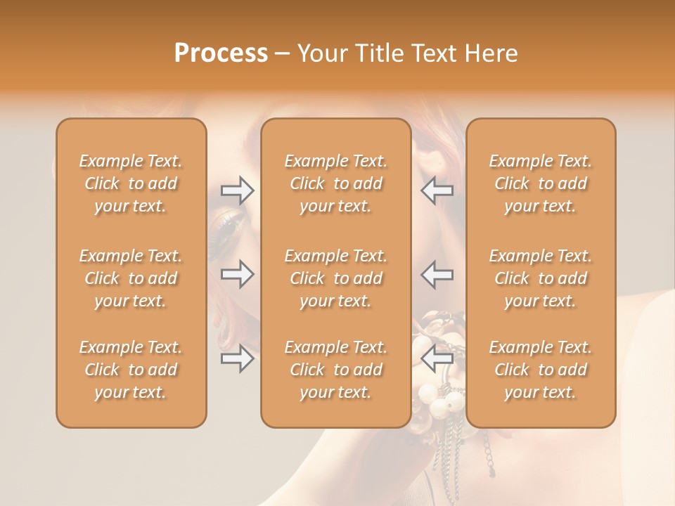 Cosmetics Girl Posing PowerPoint Template
