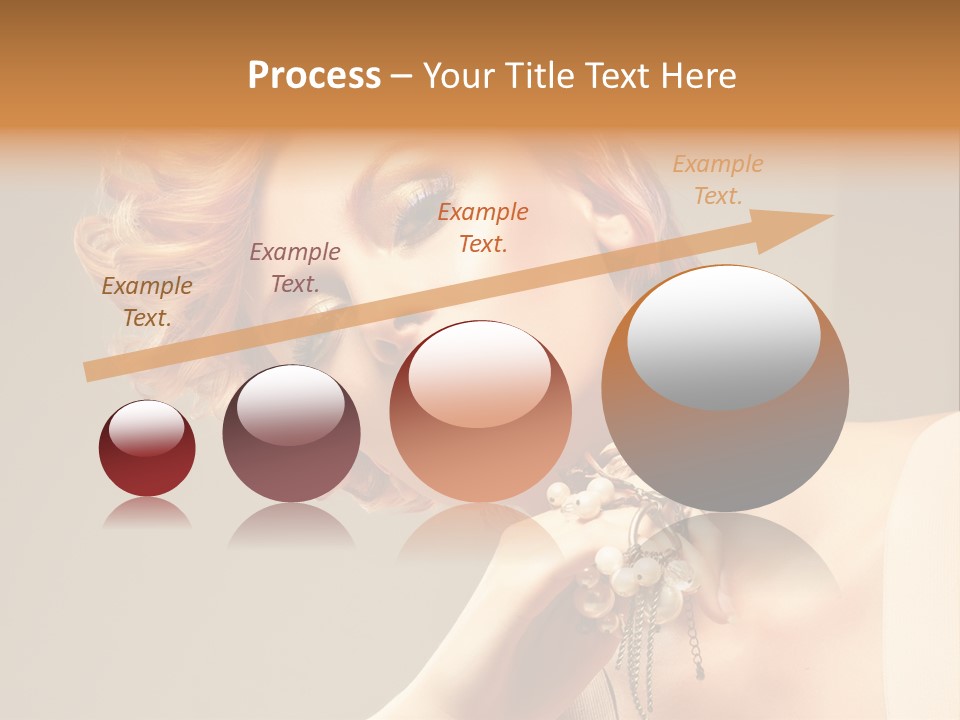 Cosmetics Girl Posing PowerPoint Template