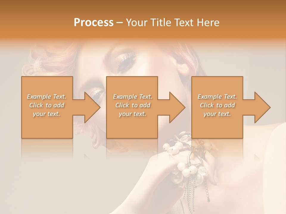 Cosmetics Girl Posing PowerPoint Template