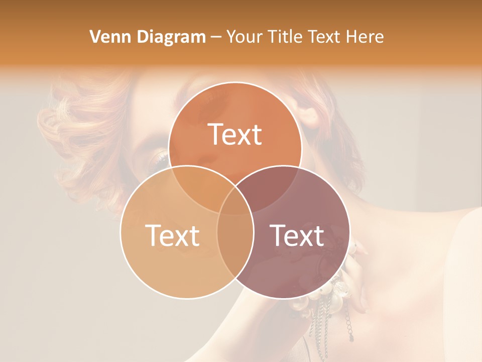 Cosmetics Girl Posing PowerPoint Template