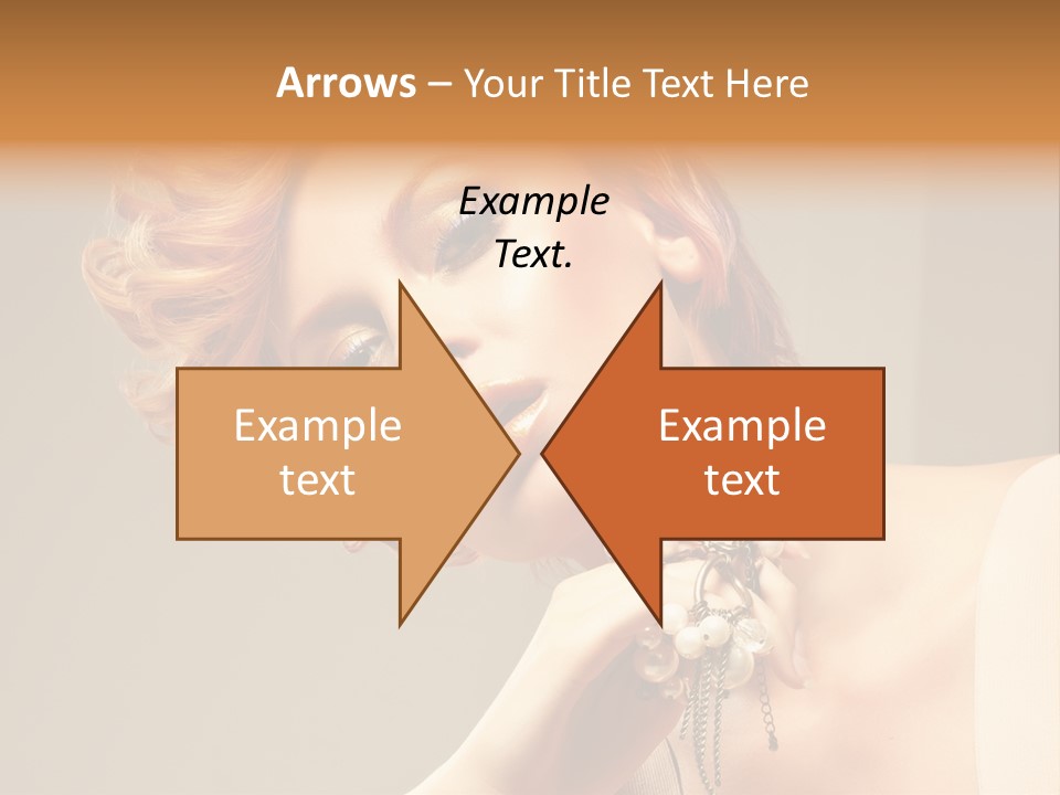 Cosmetics Girl Posing PowerPoint Template