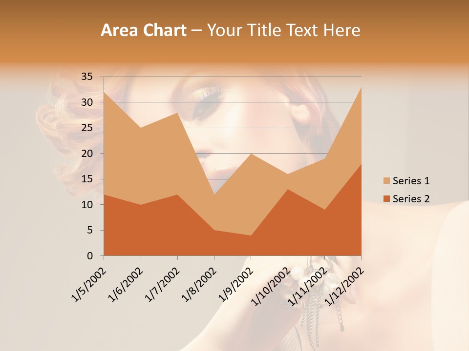 Cosmetics Girl Posing PowerPoint Template