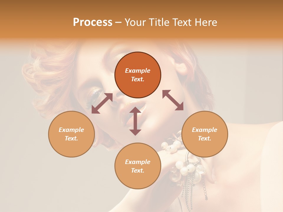 Cosmetics Girl Posing PowerPoint Template