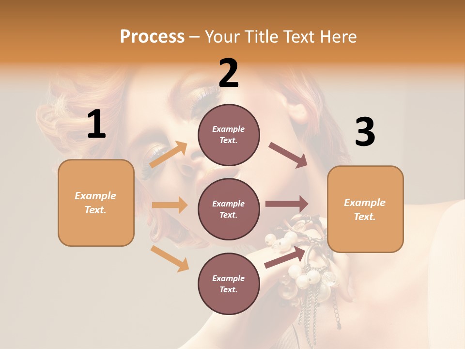 Cosmetics Girl Posing PowerPoint Template