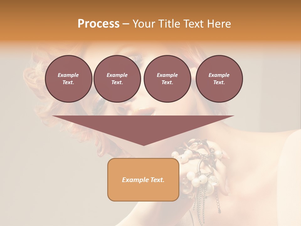 Cosmetics Girl Posing PowerPoint Template