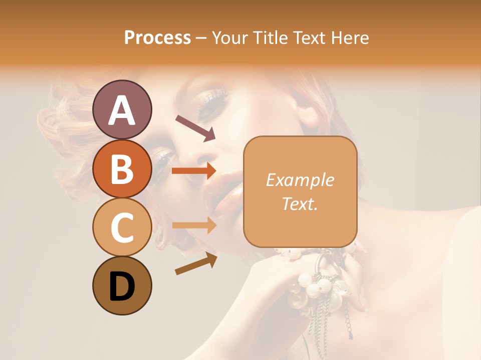 Cosmetics Girl Posing PowerPoint Template