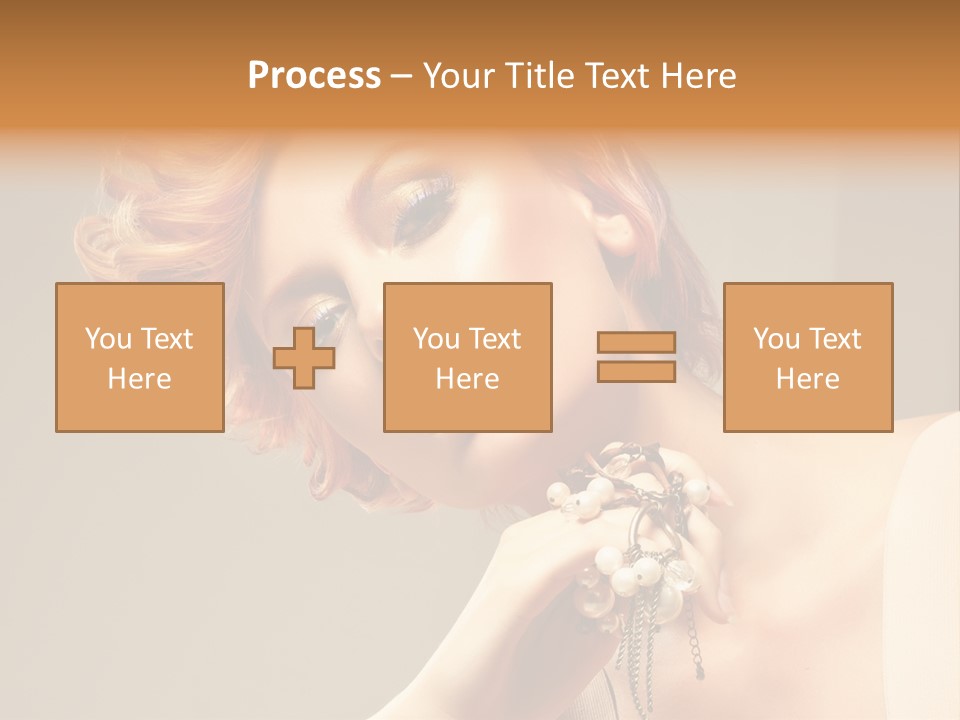Cosmetics Girl Posing PowerPoint Template