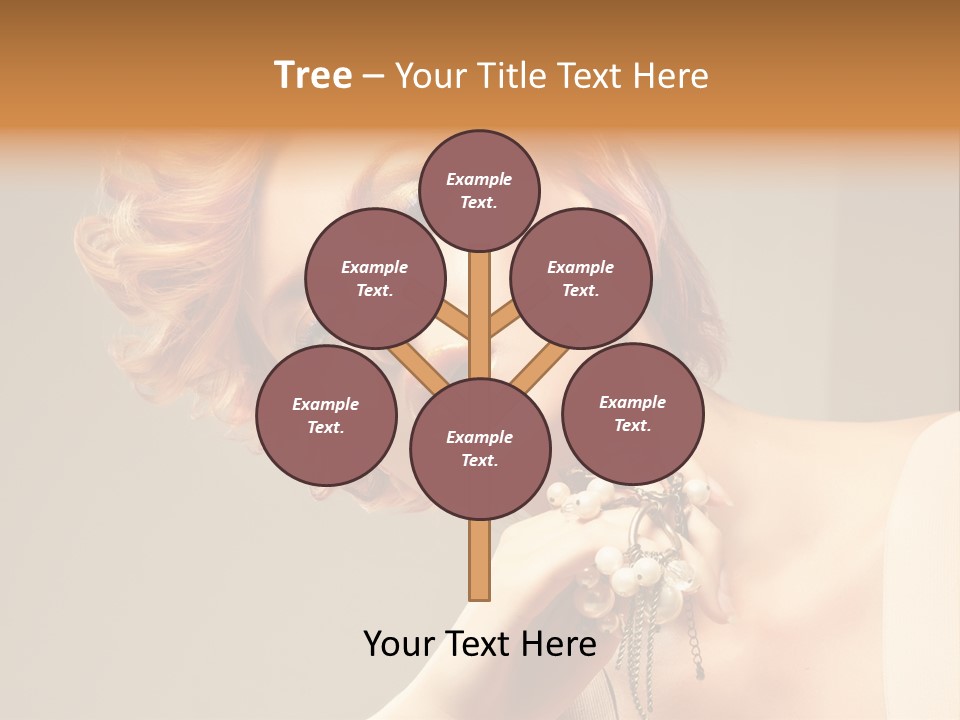 Cosmetics Girl Posing PowerPoint Template