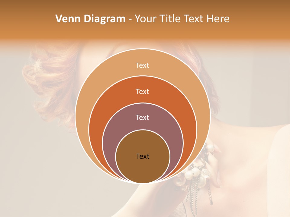 Cosmetics Girl Posing PowerPoint Template